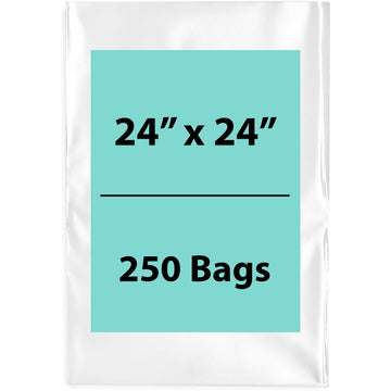 Clear poly bags Flat 24 inch (width) X 24 inch (Height) LDPE